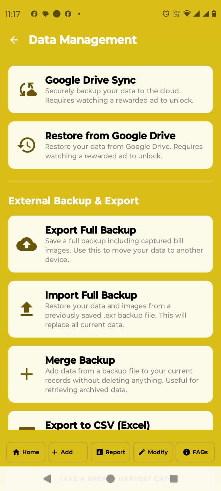 Secure backup